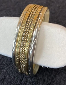 Native American Cuff Bracelet ~ Sterling Silver Hand Stamped ~ Sz Small ~ RARE - Picture 1 of 12