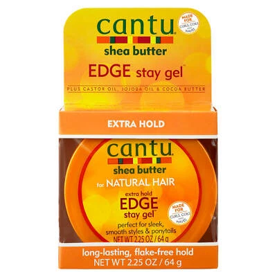 Cantu Sheabutter Rand Stay Gel Extra Halt Perfekt für Sleek, Glatt Stil 64g - Bild 1 von 3