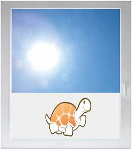 Sichtschutzfolie Sonnenschutz Fensterfolie - GMF0231 - gutgelaunte Schildkröte - Bild 1 von 1