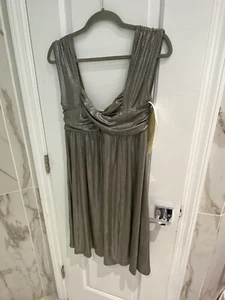 Sean John Women’s Silver Metallic Short Sleeveless Dress Size 10 New With Tags! - Picture 1 of 12