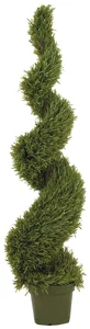 5' ARTIFICIAL INDOOR OUTDOOR ROSEMARY SPIRAL TOPIARY TREE ~ 3 YEAR WARRANTY - Picture 1 of 1