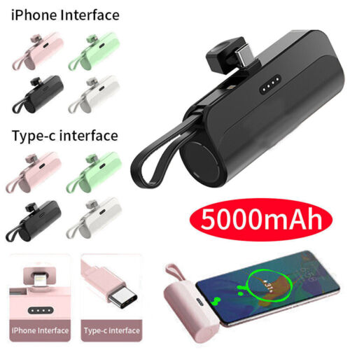 Portable Charger Ultraslim Emergency Mini Power Bank Battery For iPhone Android