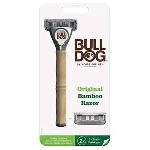 Bulldog skin care Original Bamboo Razor w/ Handle 2 Cartridges - Picture 1 of 4