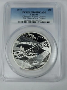 2010 Canada 5 oz Silver $50 Olympic Winter Games Look of the Games PCGS PR69DCAM - Picture 1 of 7