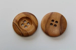 Botón efecto madera marrón natural cuatro agujeros x5 - Imagen 1 de 1