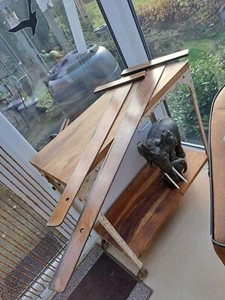 Pair Vintage Wood Architect's/ Draughtsmans T Square Nice Patina - Picture 1 of 17