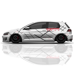 Auto Seitenaufkleber Kreuze & Blut Racing Stripes Design Dekor Set - 43 Farben - Picture 1 of 5