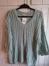 POL Clothing Mint Green Mindy Sweater Size S NWT