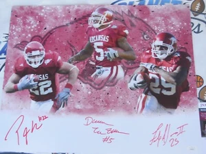 Darren McFadden Felix Jones Peyton Hillis Arkansas Razorbacks signed 16x20 photo - Picture 1 of 2