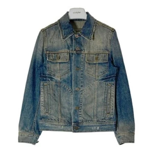 DOLCE & GABBANA Damaged G-jun Denim Jacket Indigo Size 44 ZDS06 801N - Picture 1 of 10