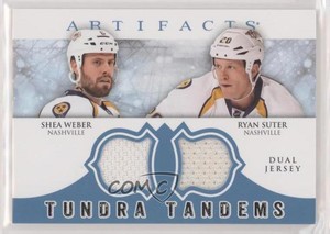 2012 Upper Deck Artifacts Tundra Tandems Dual Jerseys Blue Shea Weber Ryan Suter