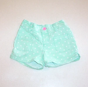Pantalones cortos de mezclilla de algodón verde y blanco para niñas Carter's como nuevos 4 - Imagen 1 de 2