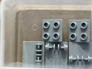 LEGO Parts - Light Bluish Gray Hinge Brick 2 x 2 Top Plate - No 6134 - QTY 5 - Picture 1 of 1