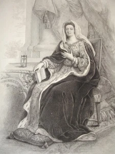 PÉRIODE LOUIS XIV / GRAVURE XIXe / MADAME DE MAINTENON - Imagen 1 de 1