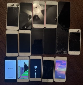 Lot of 16 iPod 6th Gen Touch 16GB A1574 Good Glass Battery Screen BROKEN - Picture 1 of 4