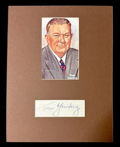No Coa Tom Yawkey Signed Autographed Index Card Perez Steele Boston Red Sox - Picture 1 of 3