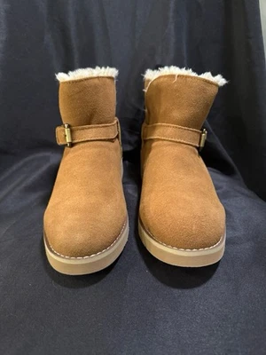 Style & Co 女式 Korri 带扣冬季短靴,栗色,尺寸 9 米 — 第 1/4 张图片