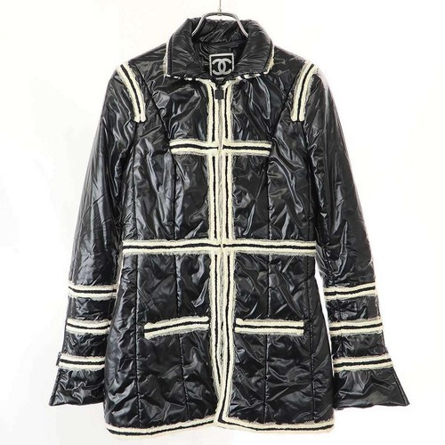 Cappotto Chanel 2009Aw linea sportiva putt P36675V26305 nero 36