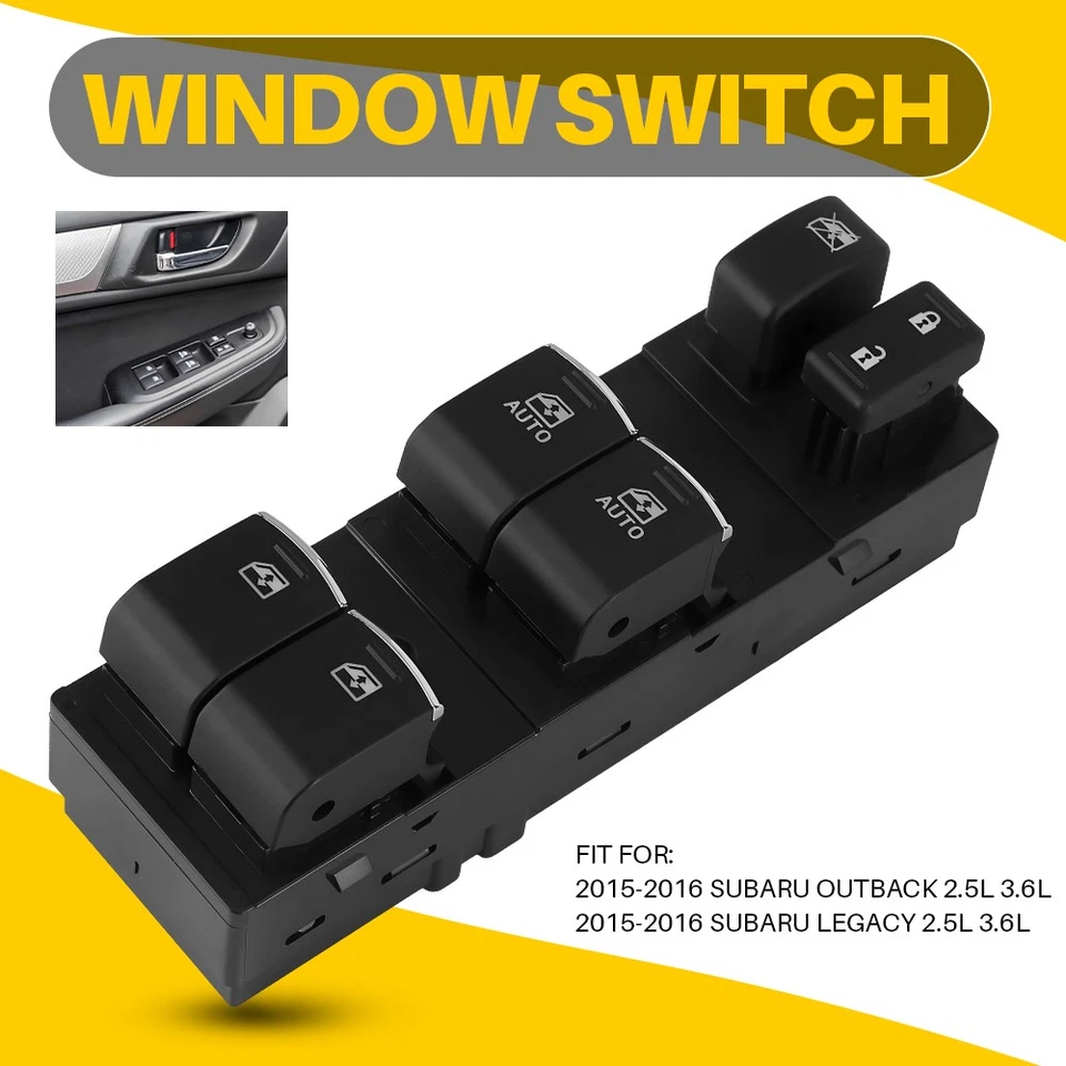 Interruptor de control de puerta eléctrica ventana maestra 2,5 L 3,6 L 2015-2016 para Subaru Legacy EE. UU. Foto 1 de 4