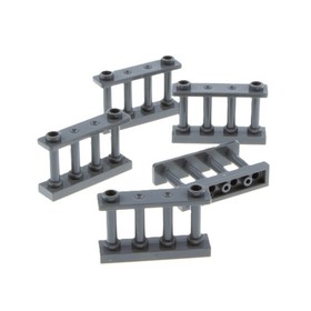 5x Lego Fence 1x4x2 New - Dark Grey Gate Fences Set 7245 7743 9314 4256495 30055