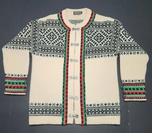 VTG NORDSTRIKK Norway nordic wool metal clasp cardigan sweater Size Small / 14 - Picture 1 of 11
