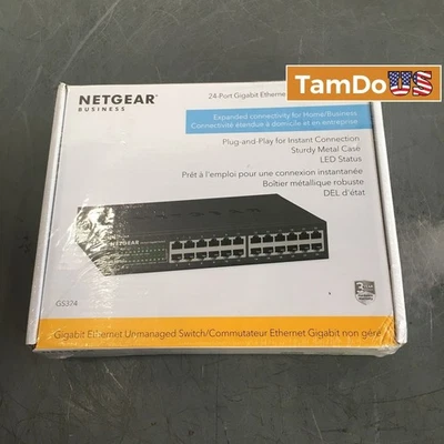 Netgear GS324-200NAS 24-Port Gigabit Ethernet Unmanaged Desktop Switch, Plug & P - Image 1 of 4