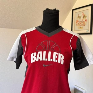 Nike dry fit Red and black nike basketball jersey youth S 8 sporty streetwear - Picture 1 of 8