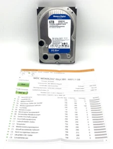 WD Blue 6 TB 3,5 Zoll SATA 6 Gbit/S 256 MB Cache geprüft formatiert ✅ - Bild 1 von 4