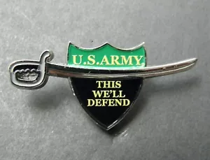 Army This We'll Defend Schwert Veteran USA Schild Revers Pin Abzeichen 1,6 x 3/4 Zoll - Bild 1 von 1