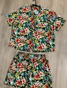 Conjunto de Camisa y Pantalones Cortos Hawaianos MCEDAR 2 Piezas Conjunto Crucero Playa Resort 3XL - Imagen 1 de 12