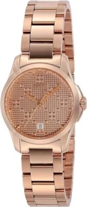 GUCCI G-Timeless YA126567 Rose Gold Tone Women’s Watch 27mm - Picture 1 of 17