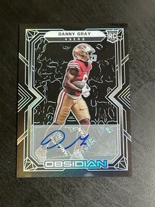 DANNY GRAY 2022 OBSIDIAN FOOTBALL ROOKIE AUTOGRAPH RC AUTO /199 San Francisco 49 - Picture 1 of 2