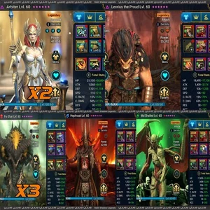 RaidShadowLegend|91Legendary|Arbiterx2|Leorius|Fushanx3|Hephraak|MaShalled|UNM2 - Picture 1 of 3