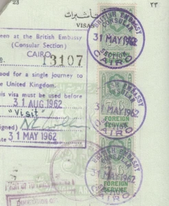 ENGLAND Consular Revenues High Values Tied Diplomatic Document 1962 - Picture 1 of 2