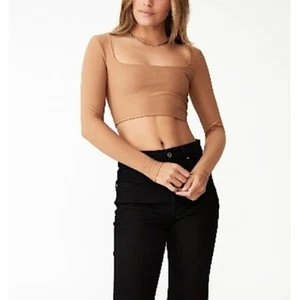 Top de mujer COTTON ON Quinn cuello cuadrado manga larga talla XL - Imagen 1 de 5