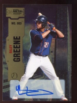 Riley Greene 2022 Skybox Metal Universe Auto #d 25/25 Rookie Detroit Tigers - Image 1 of 2