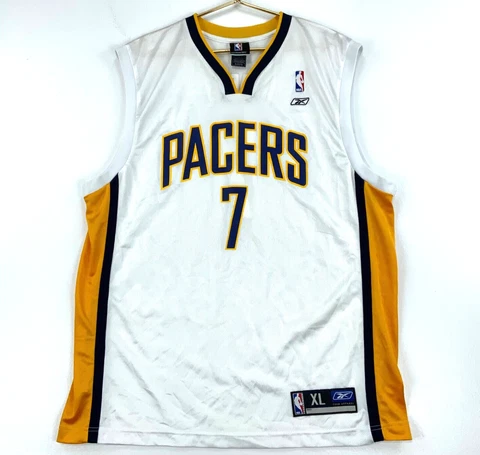 Vintage Jermaine O'Neal Indiana Pacers Reebok Jersey Size XL White Nba Cover
