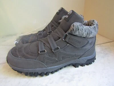 NUEVO EN CAJA Botas grises de imitación de cuero forradas difusas de rendimiento al aire libre para mujer talla EU 41 Foto 1 de 4