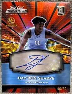 Day'Ron Sharpe 2022 Wild Card RC Autograph #"d/60 Alumination Basketball Card  - Picture 1 of 2