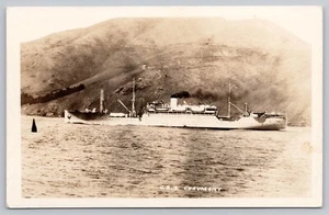 1920er-1930er RPPC - USS Chaumont (AP-5) - Navy Troop Transport Ship Postcard - Bild 1 von 5