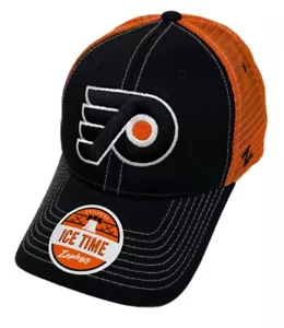 Zephyr NHL Philadelphia Flyers "Staple" Curved Bill ADJ Trucker Mesh Hat NWT - Picture 1 of 6