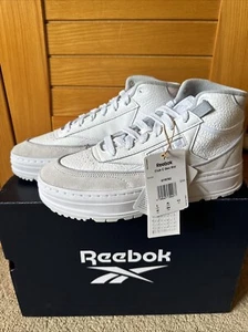 Zapatos Reebok Club C Geo Mid para mujer, cuero blanco, talla UK 6.5, EU 40, BNWB - Imagen 1 de 11