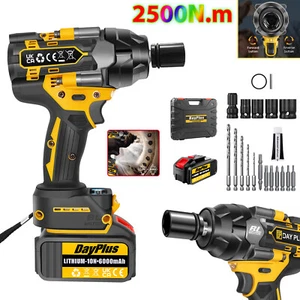 Cordless Electric Impact Wrench 2500Nm Drill Gun Ratchet Driver + Battery & Case - Picture 1 of 17