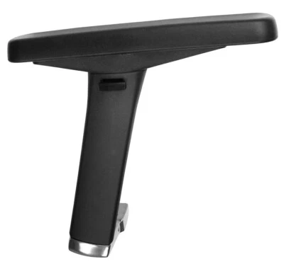 Height Adjustable Chrome 4D Chair Armrest w/ Arm Pads - Pair - S5402-K - Image 1 of 4