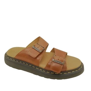 Dr Martens Josef Analine Sandals Womens 10 Mens 9 Brown Dad Slides Comfort New - Picture 1 of 10