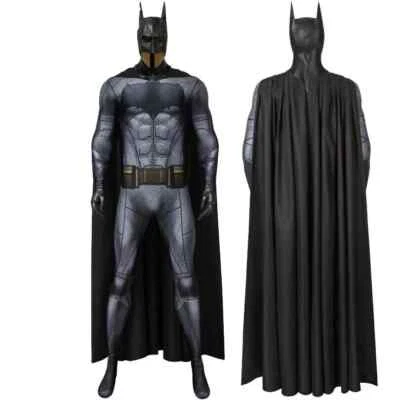 Sale Justice League Batman Cosplay Costume Printing Bodysuit Cape Mask - Image 1 of 4
