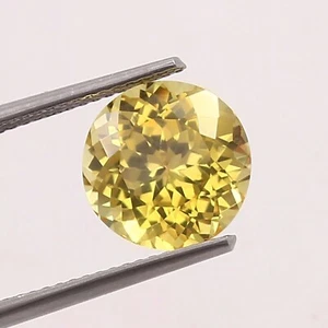 7mm Natural Certified Ceylon Yellow Spinel Round Loose Gemstone 12.50Ct - Picture 1 of 4