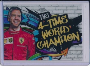 2020 Topps Chrome F1 Sebastian Vettel Track Tags #TT-3 "4-Time World Champion" - Foto 1 di 1