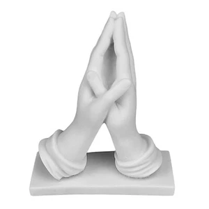 Praying Hands of Jesus Christ Religious Christian Cast Alabaster Statue - Picture 1 of 10