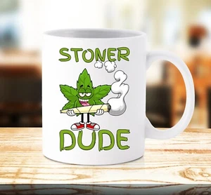 Tasse à feuilles Stoner Dude dope homme drôle nouveauté anniversaire cadeau lui céramique V2 - Photo 1 sur 1